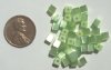 40 4mm Light Green Fiber Optic Cubes